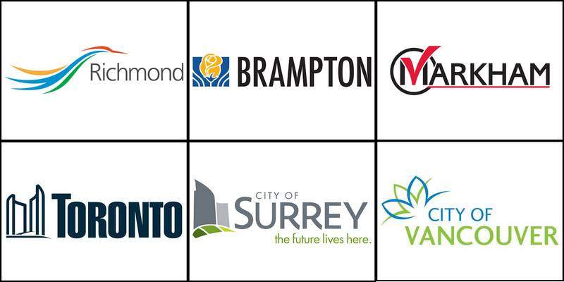 The most diverse cities in Canada are Brampton, Richmond, Markham, Surrey, and Mississauga.