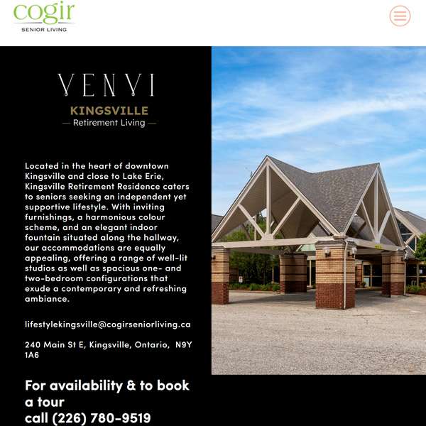 Venvi Kingsville Retirement Living